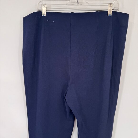 Chicos 3 Womens Navy Blue Straight Leg Pants ponte knit size XL - Picture 11 of 12